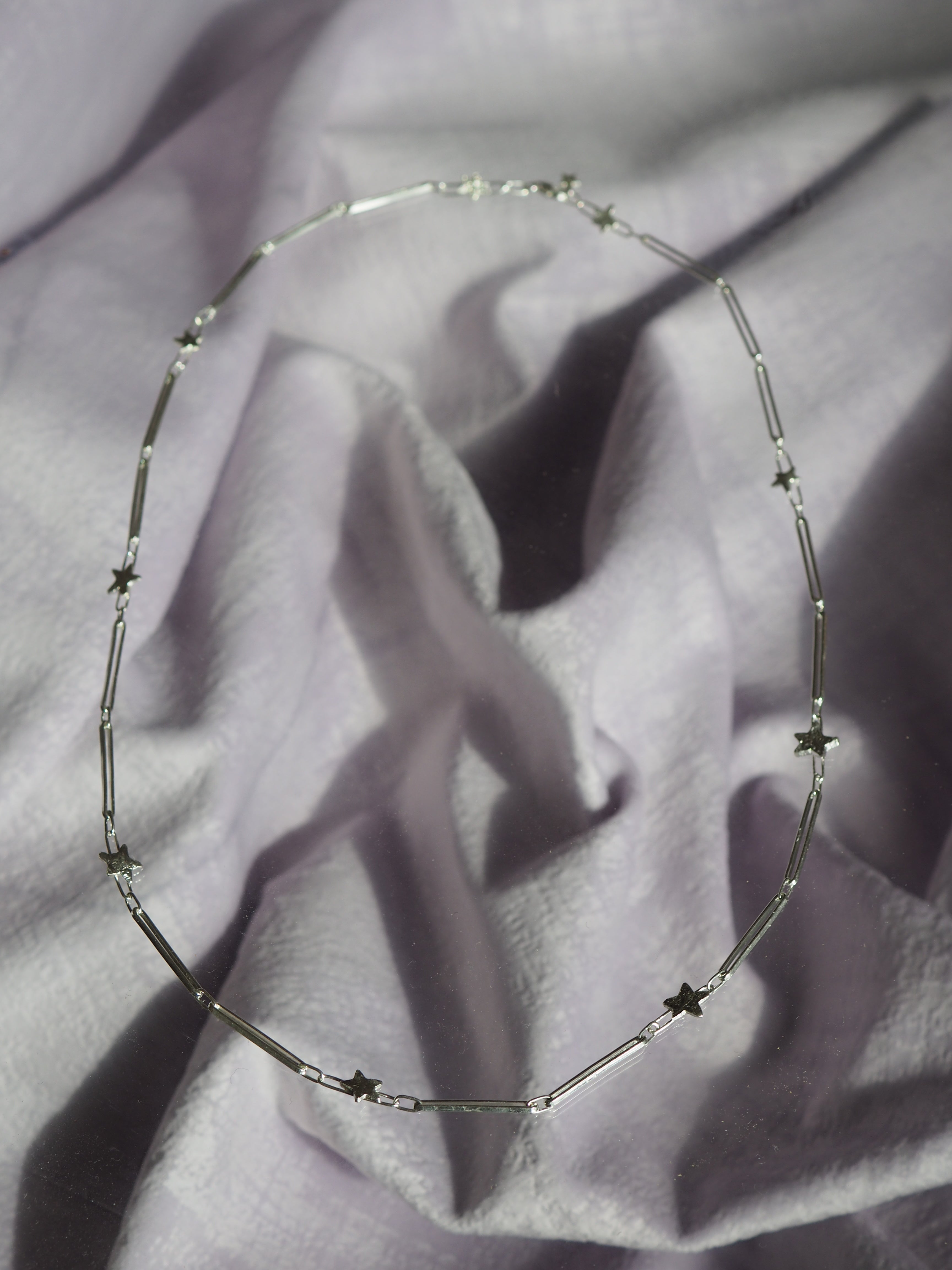 Collier 3 en 1, mailles rectangles allongées et étoiles ✨