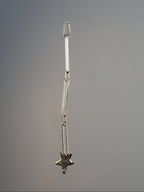 Pièce unique - Pendentif maille rectangle long orné d’une étoile ✨