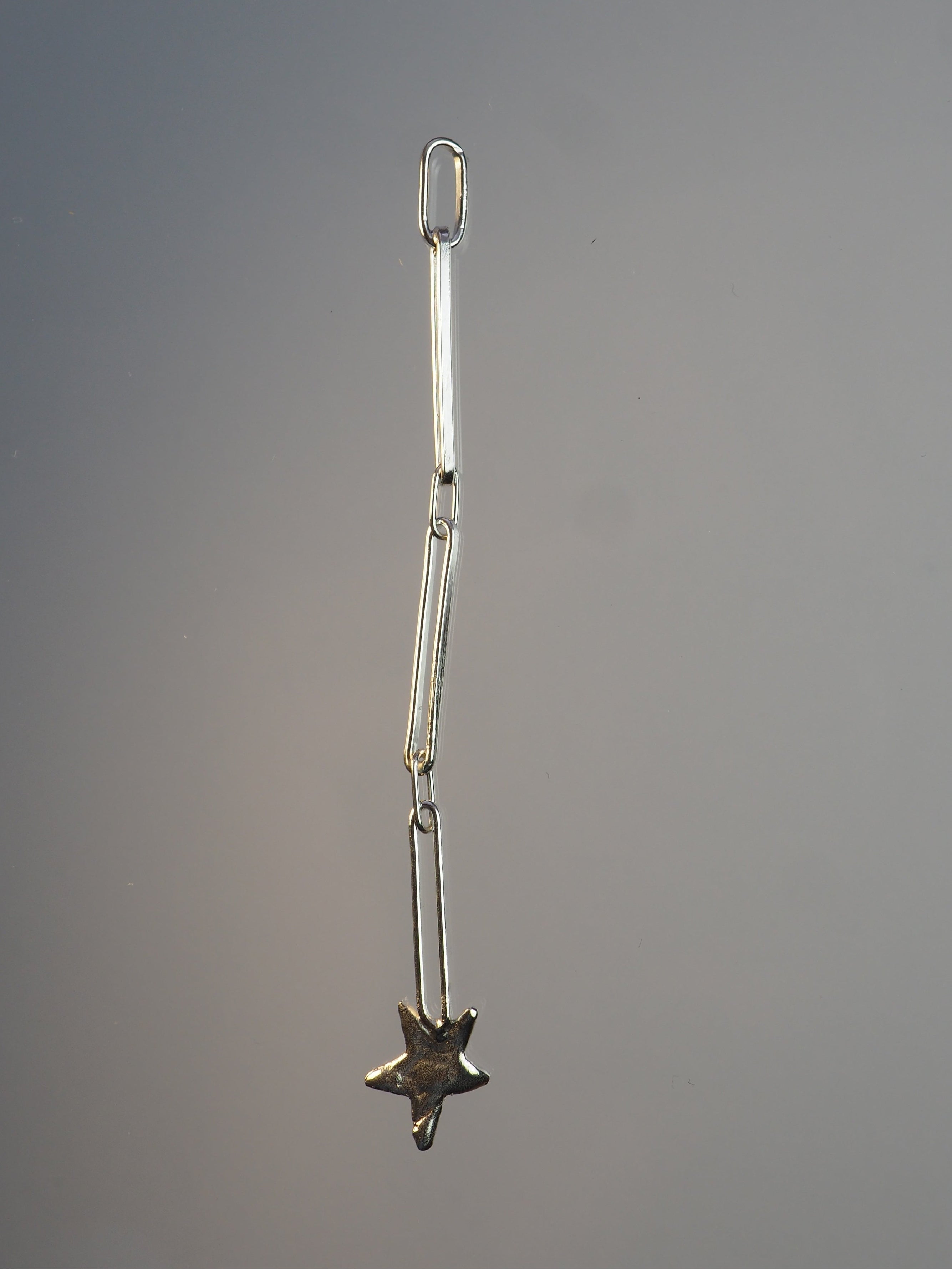 Pièce unique - Pendentif maille rectangle long orné d’une étoile ✨