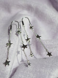 Boucles d'oreilles en pluie d'étoiles