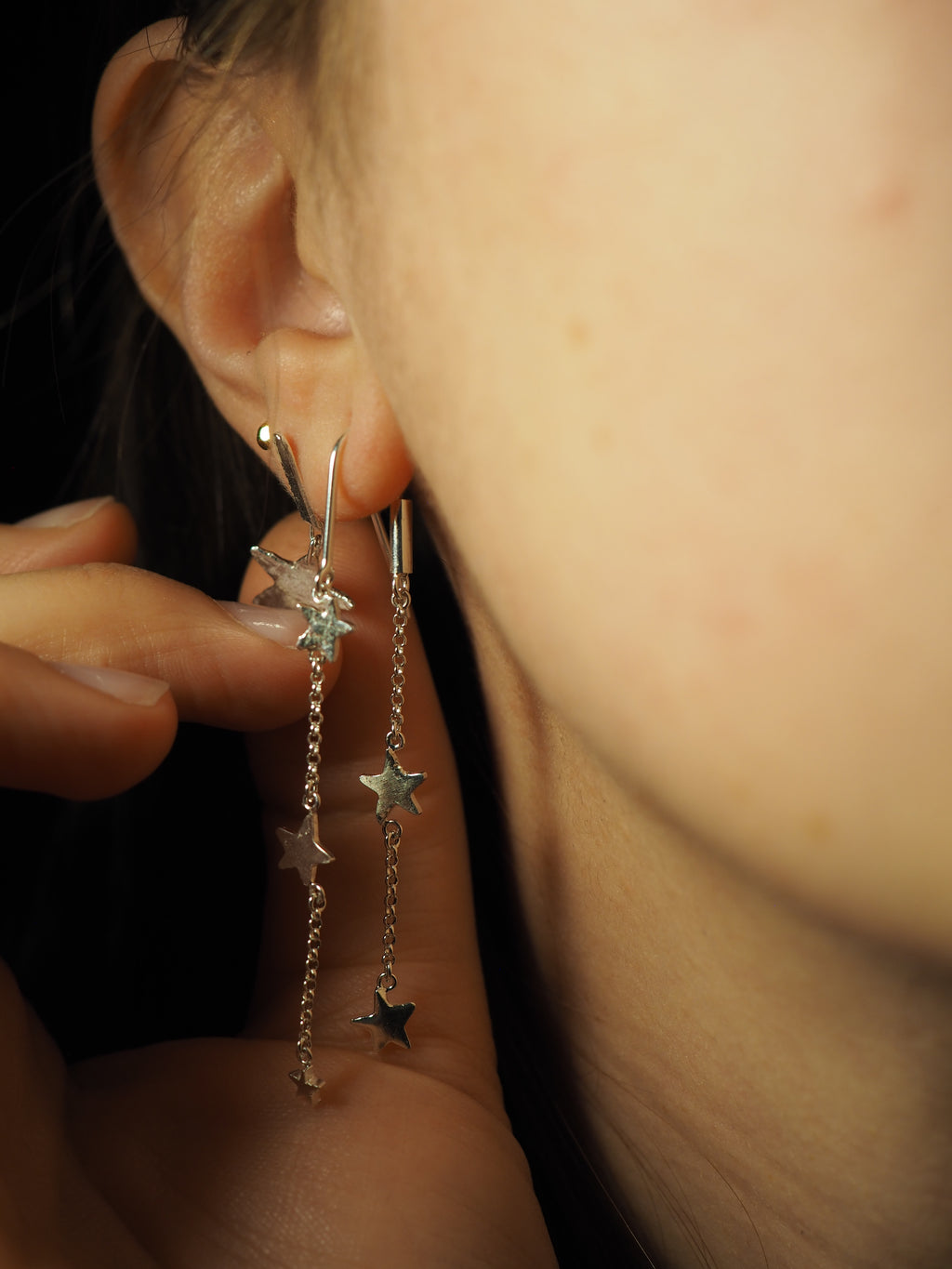 Boucles d'oreilles en pluie d'étoiles ✨