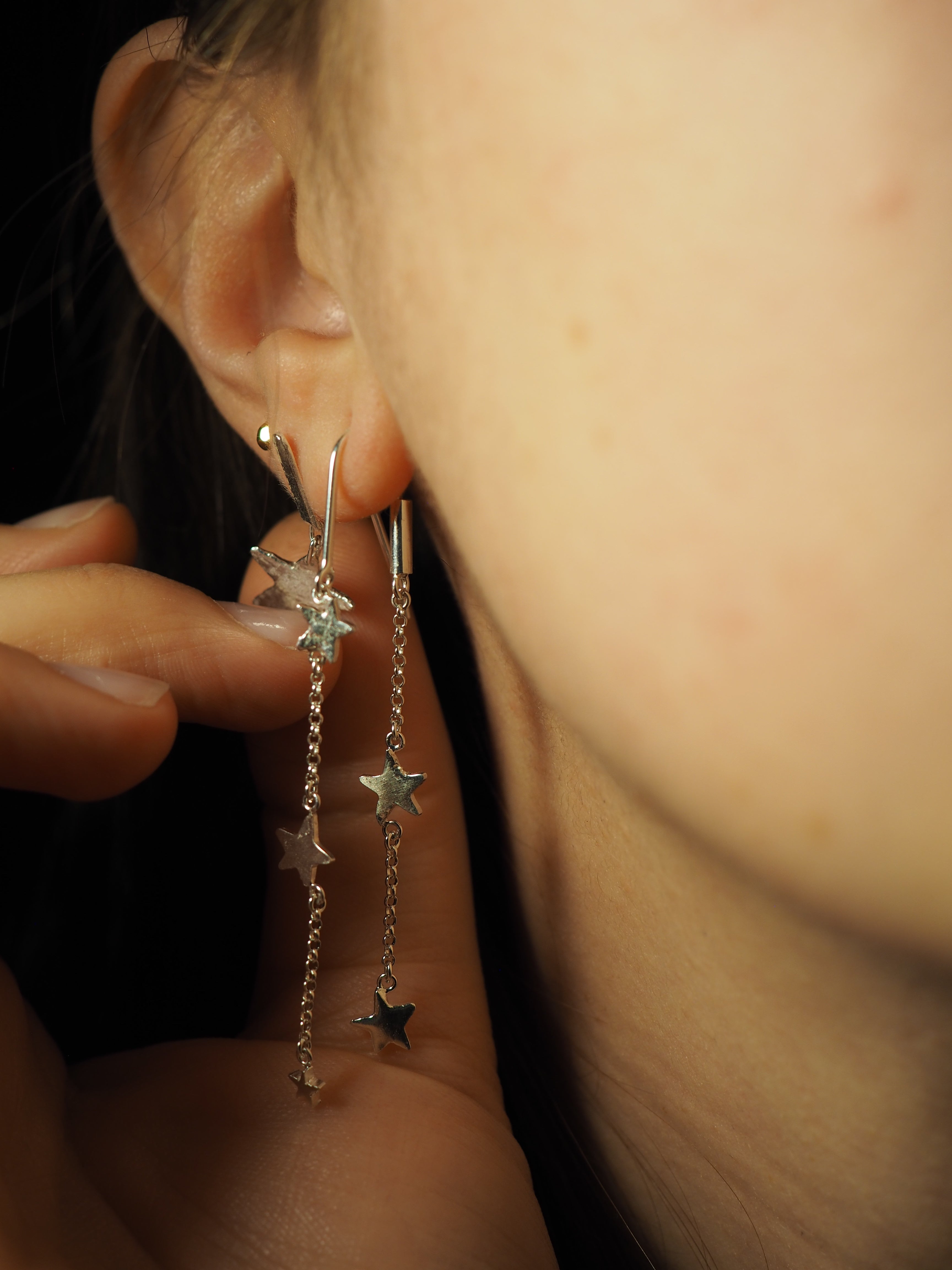 Boucles d'oreilles en pluie d'étoiles ✨